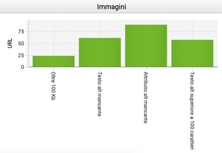 Immagini senza l'attributo alt individuabili tramite Screaming Frog