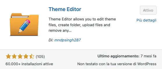 Modificare i file del tema di WordPress con un plugin
