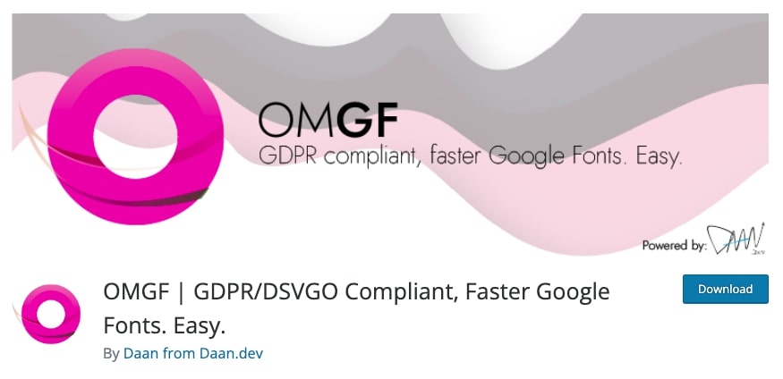 OMGF plugin WordPress per rimuovere i Google Fonts